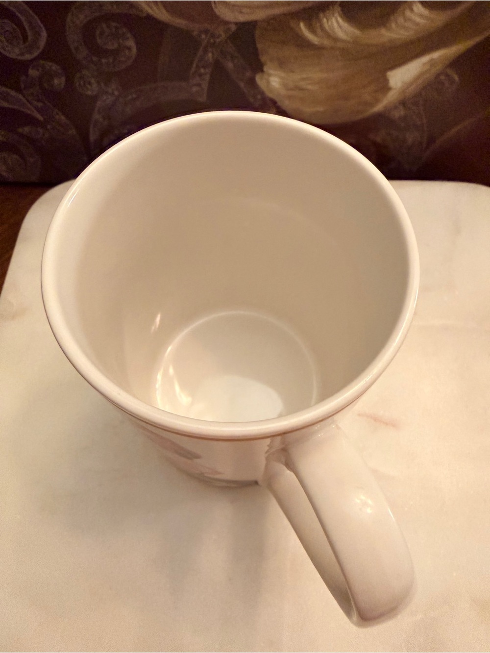 I. Godinger & Co. Pink Rose Ceramic Mug w/Gold Trim (No chips or cracks/2 bumps) - Picture 7 of 10